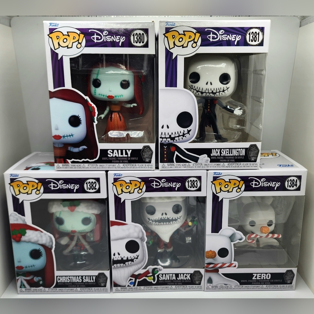 Funko POP Disney NIGHTMARE BEFORE CHRISTMAS 30th Anniversary SET Jack Sally Zero